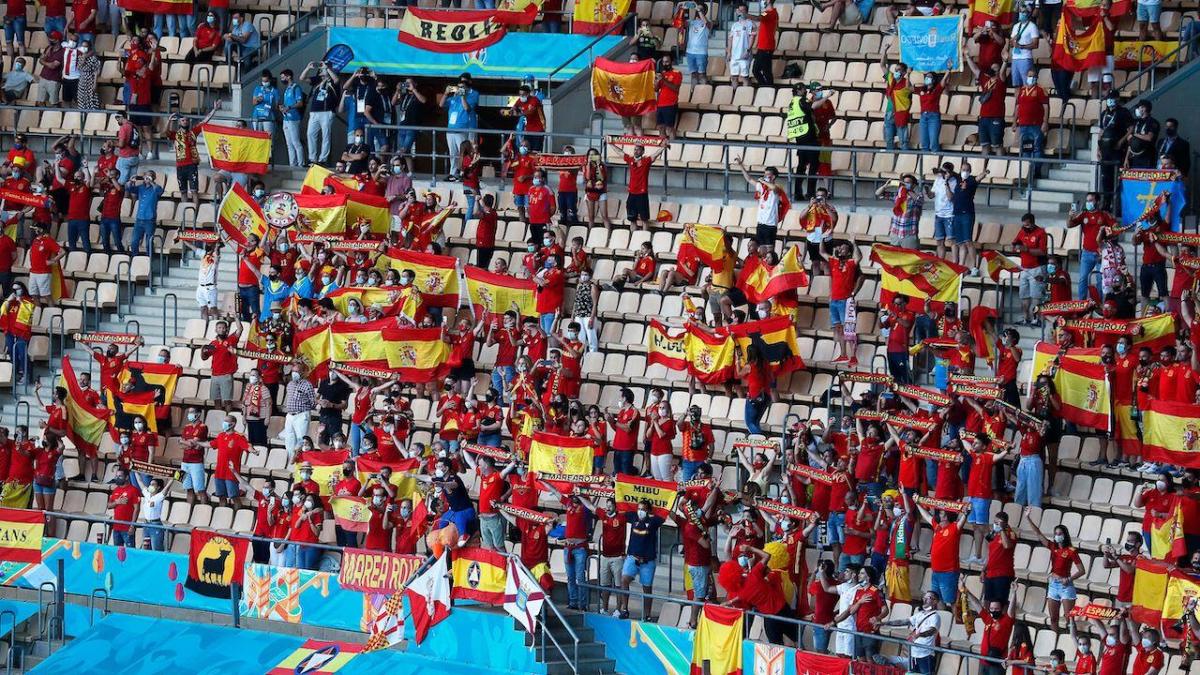 Spain football fans